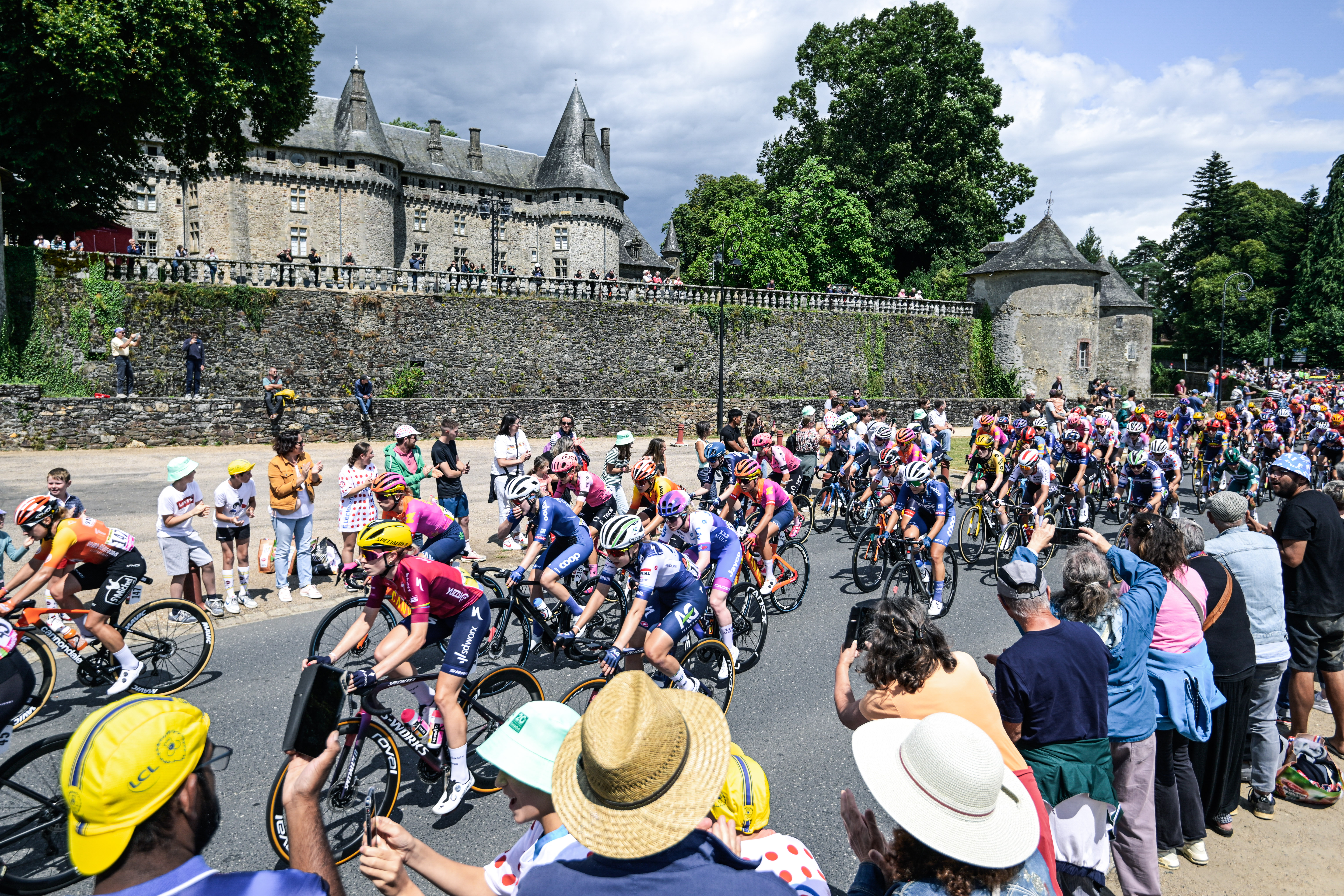 Spectators cheer on riders during the Mont Ventoux Tour de France stage