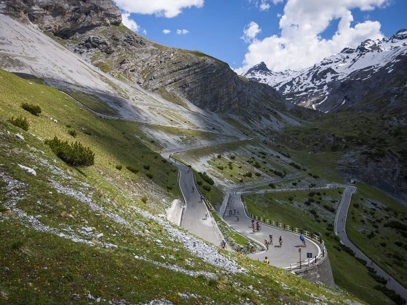 The mountains on the Stelvio