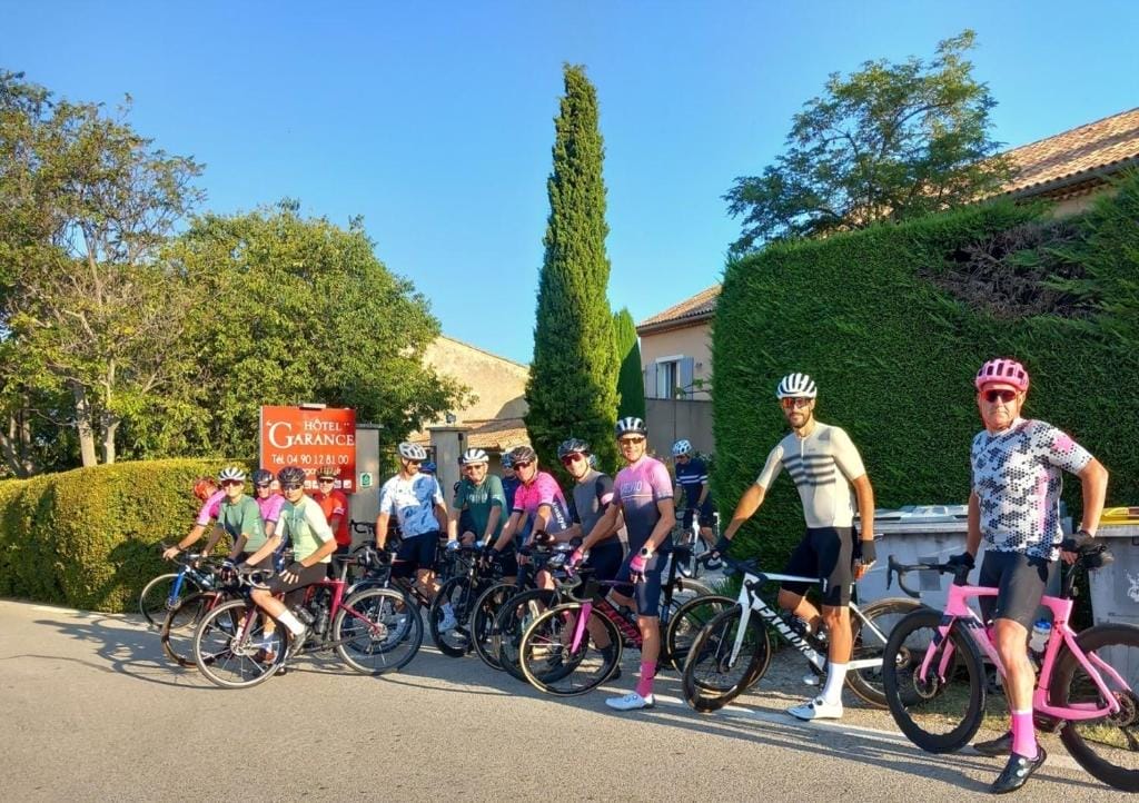 Our amateur cyclists getting ready to tackle the Mont Ventoux Tour de France tour