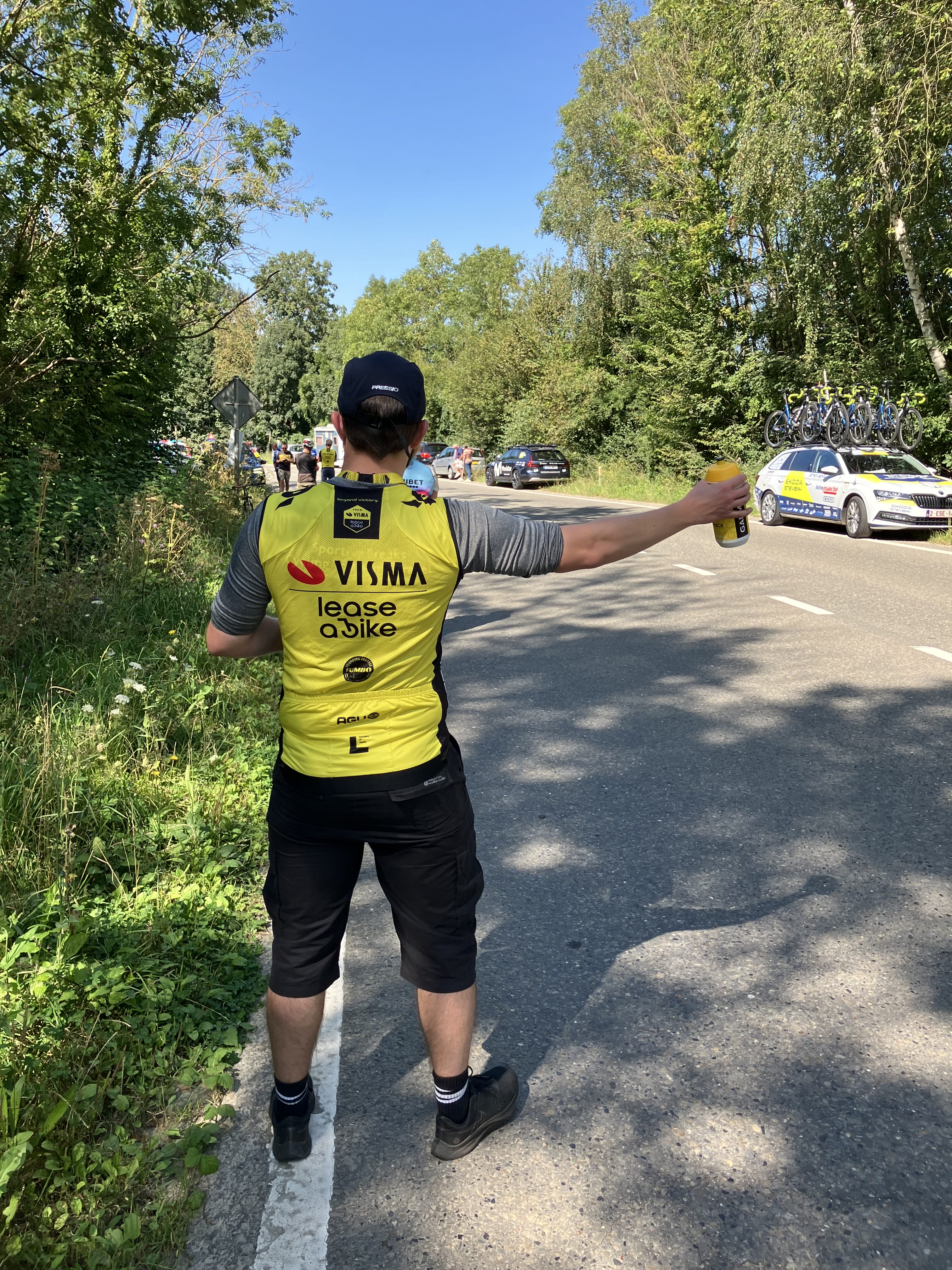 Ian Clarke, of Destination Sport Experiences, poses in TVL branded gear during the Renewi Tour