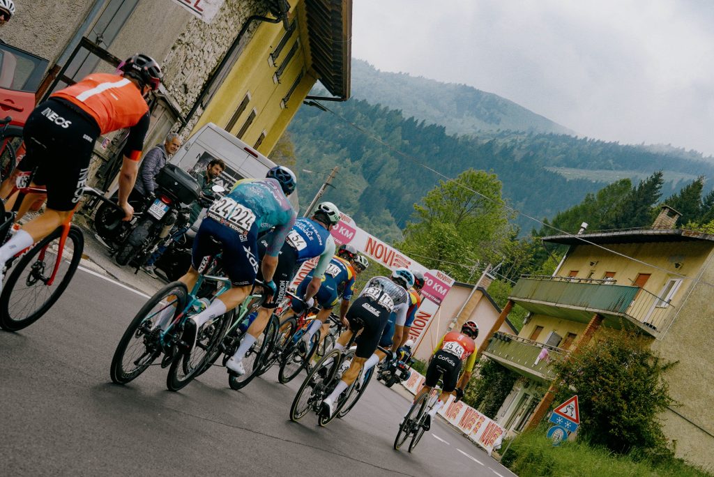 Riders getting ready to tackle the mountains during the Giro d'Italia